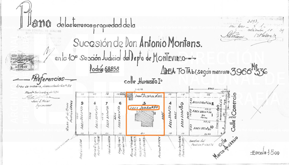 VENTA TERRENO BUCEO CON ALTURA IDEAL PROYECTO APARTAMENTOS 1000 M2 CON 30 MTS. DE FRENTE.-