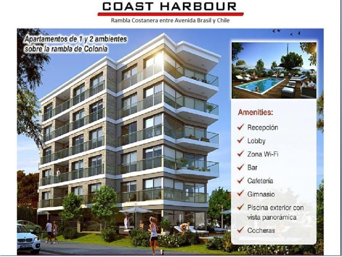 Apartamentos a estrenar en Edificio Coast Harbour, con vista al río en venta en Colonia del Sacramento.