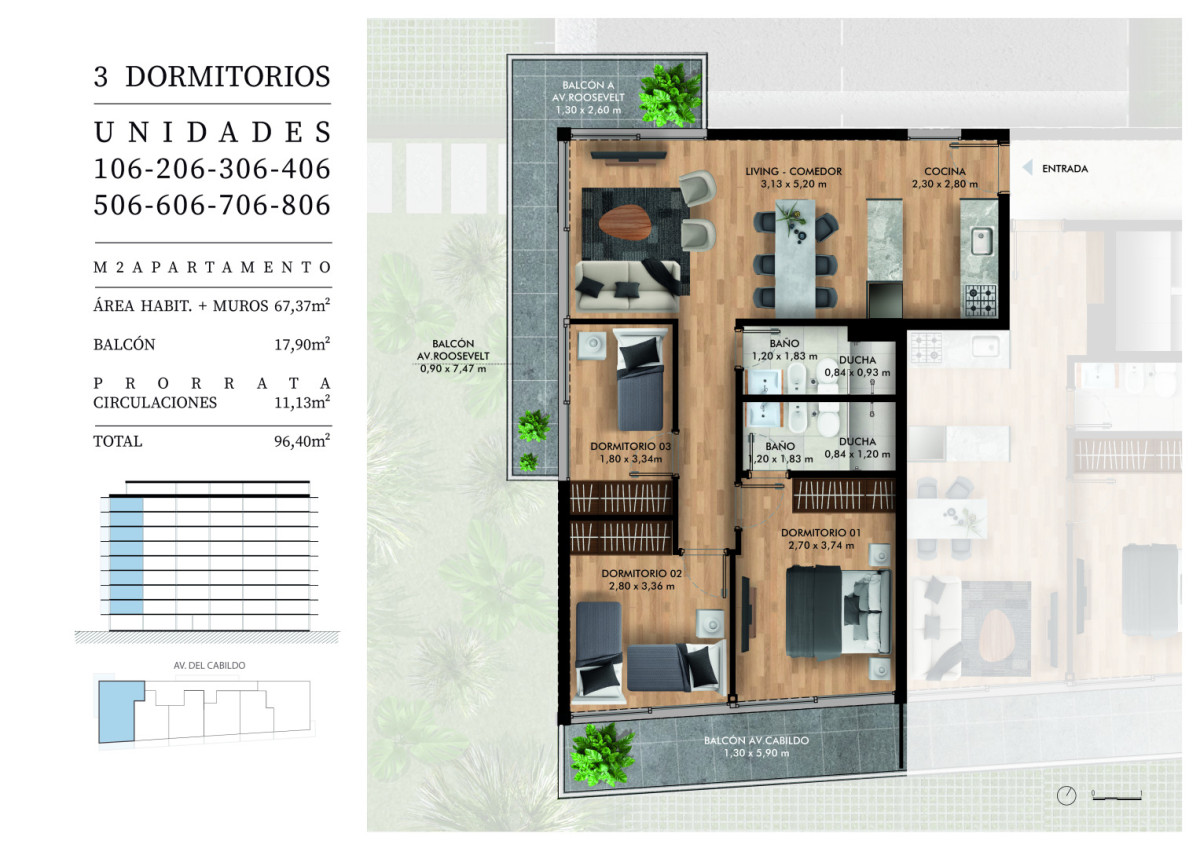Aptos de 3 Dorm en Pozo. Vivienda promovida, excelente ubicación. See Bosque 