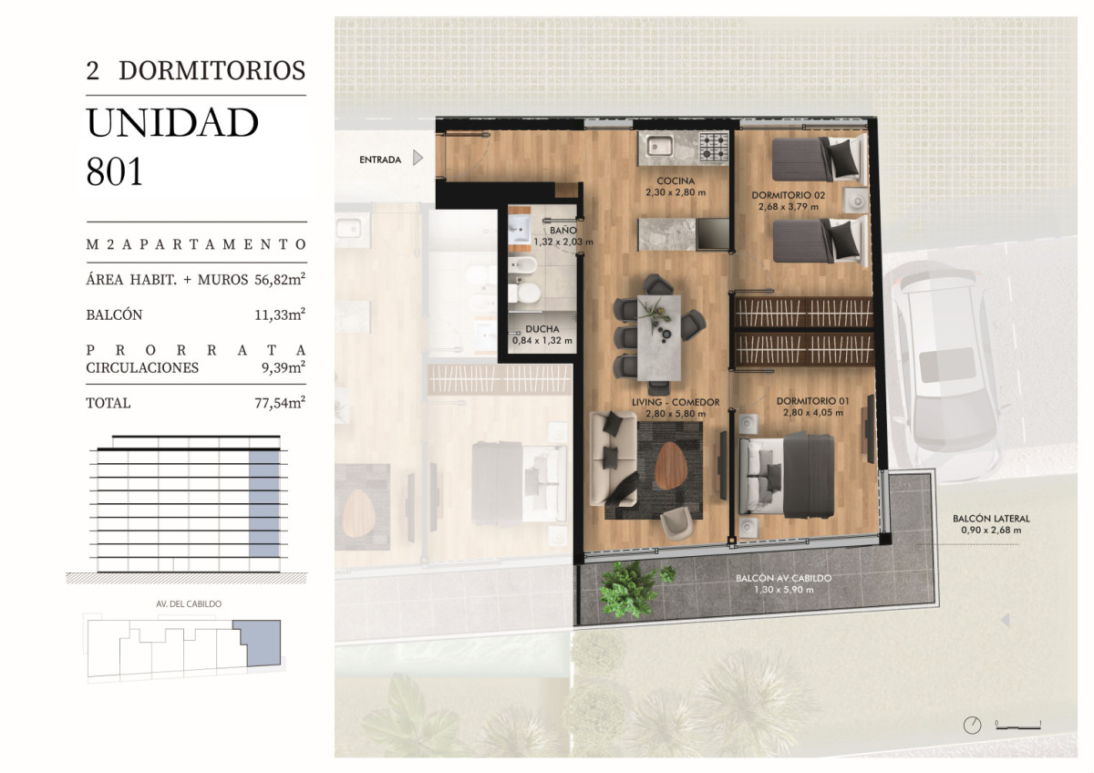Apto 2 Dorm en Pozo con Vista Despejada hacia el Mar de la Mansa. Vivienda promovida 
