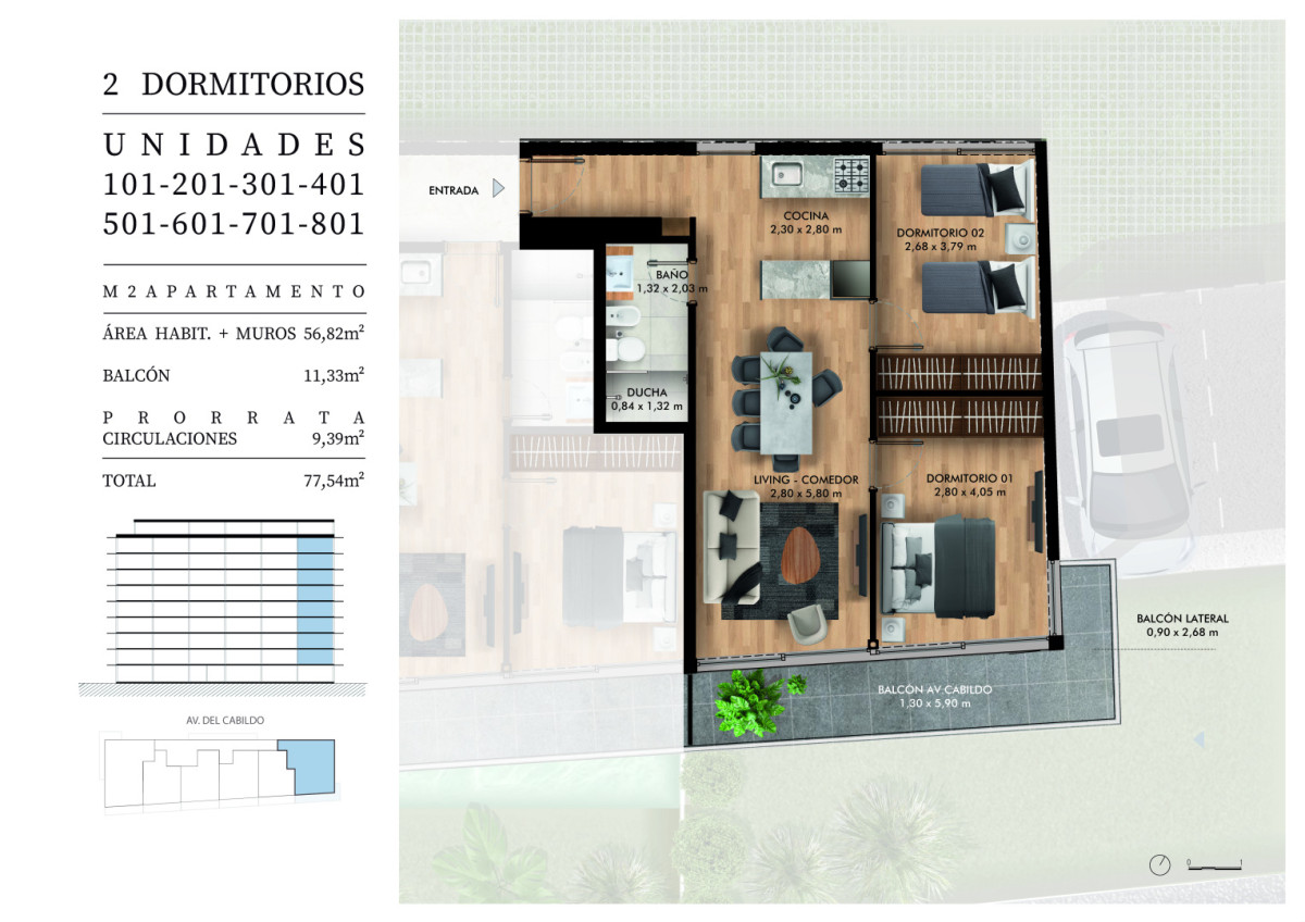 Aptos de 2 Dorm en Pozo. Pda 21 de Playa Mansa a pasos de la terminal.  Vivienda promovida 