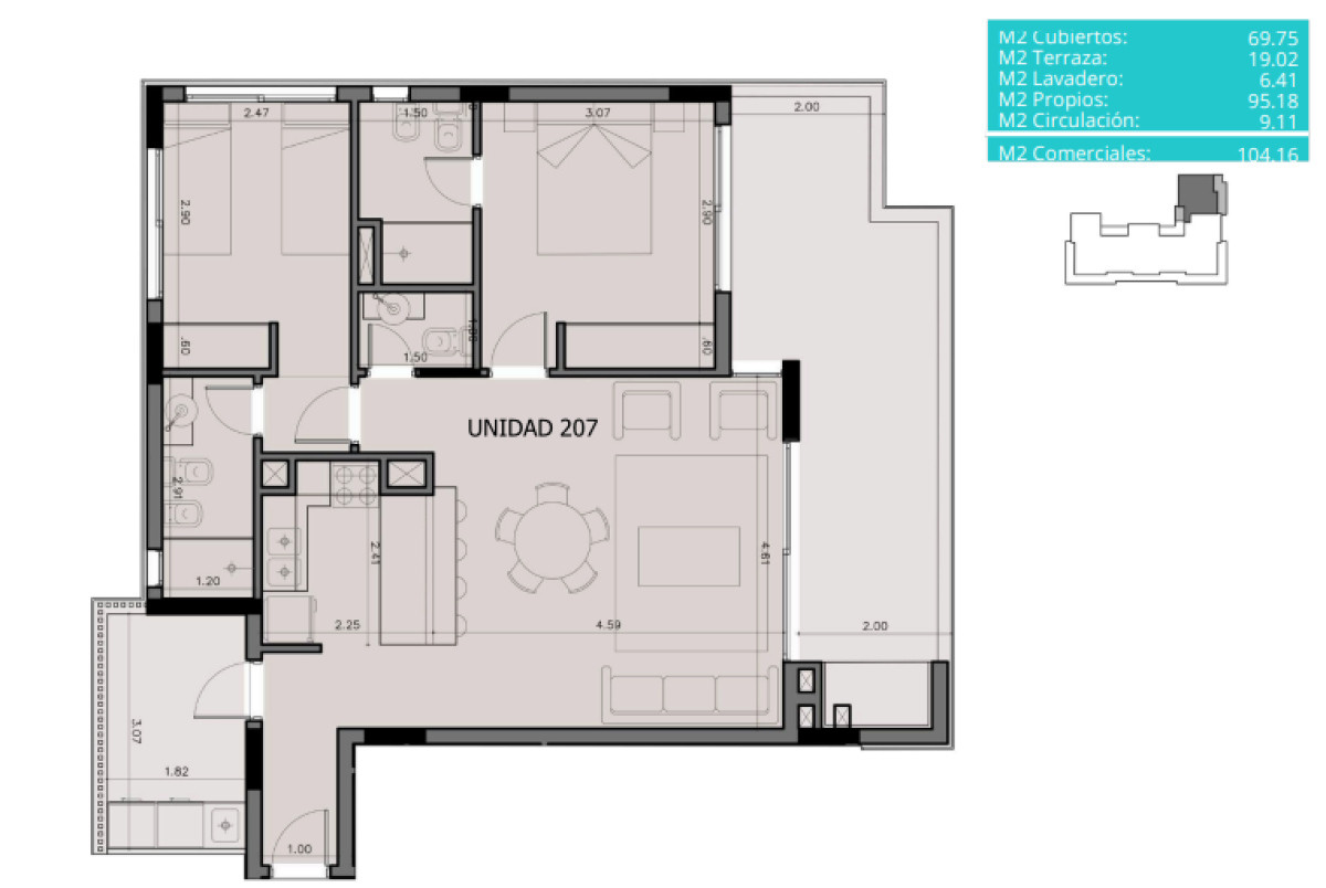 Doble Suite y Parrilero en Pda. 29 de la Brava 