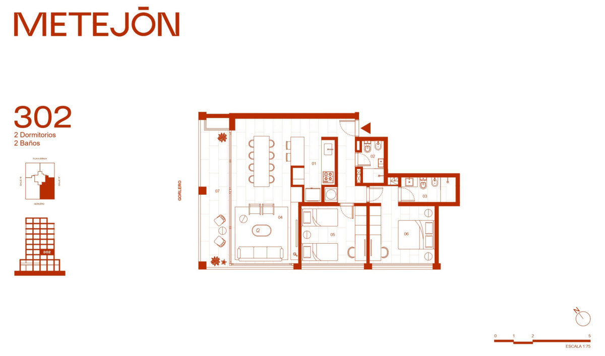Apartamento 2 dorm con Suite y Balcón amplio, Punta del Este 