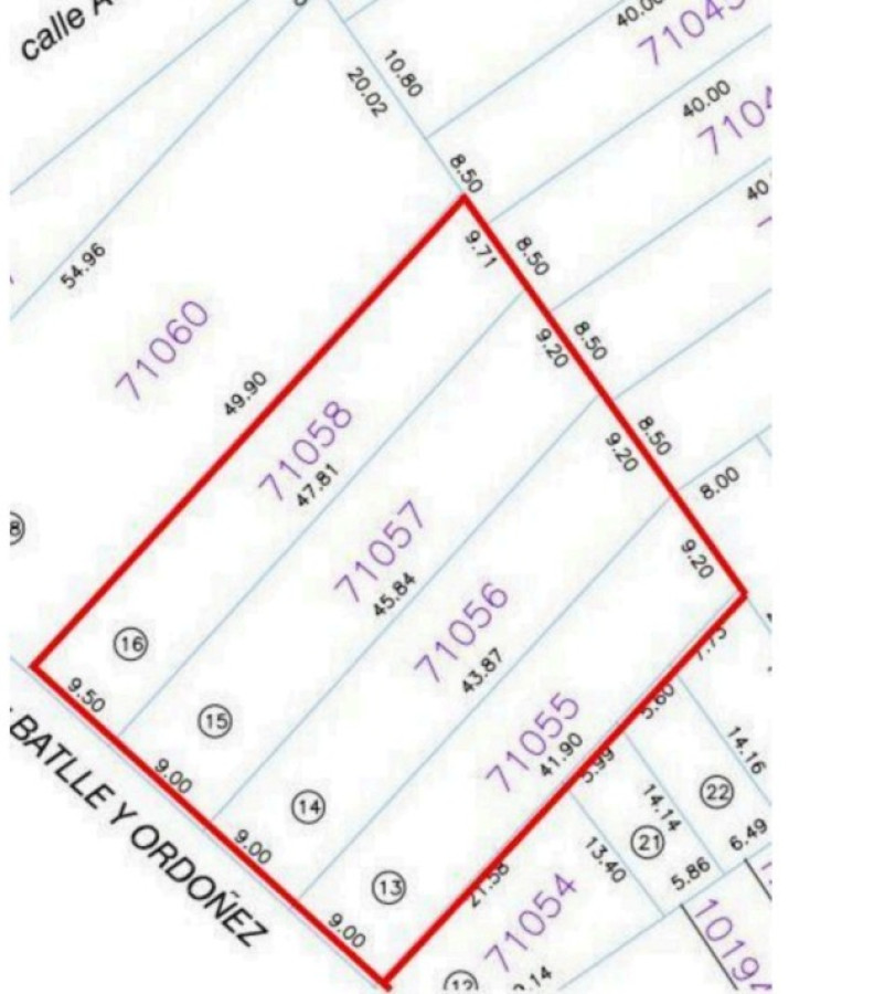 Venta de 4 padrones contiguos, Sobre Bulevar, gran frente, altura permitida 31 metros