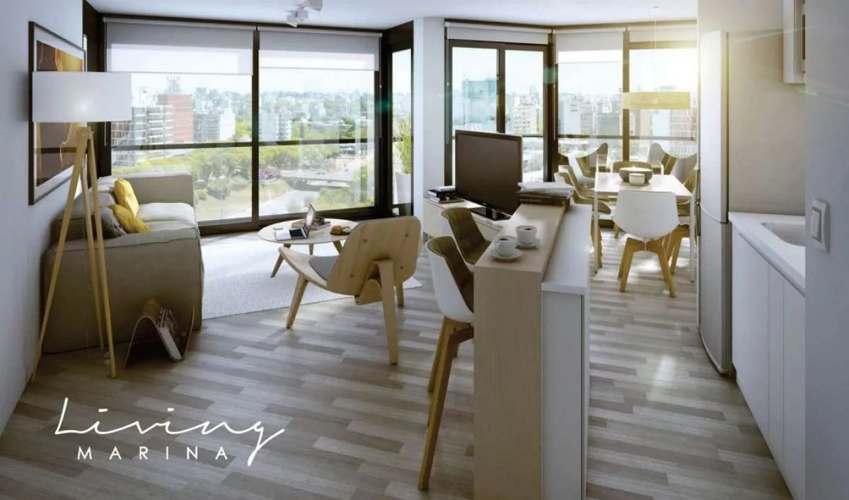 Venta Apartamento 1 Dormitorio Living Marina