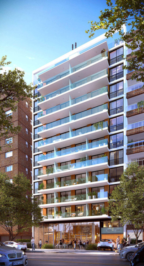 Venta apartamento monoambiente  2 en 1 con jardín - Park Square Sarmiento