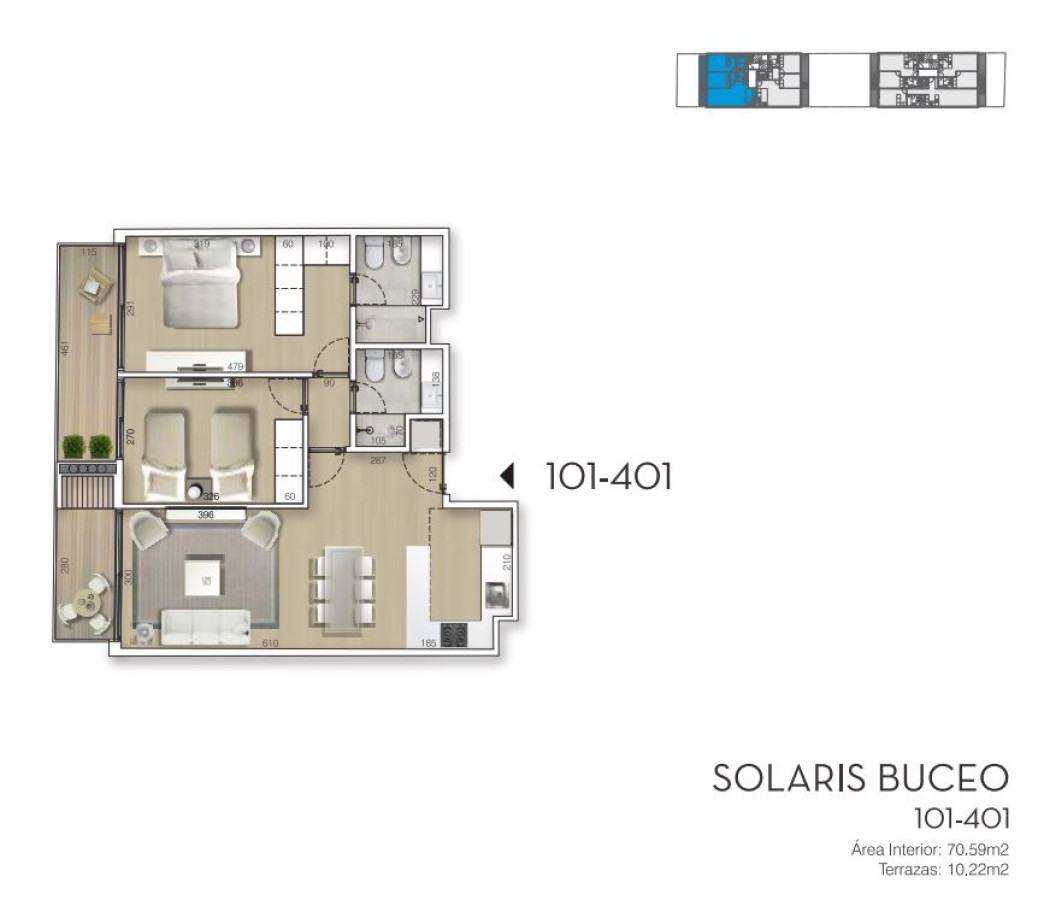 Venta apartamento en Solaris Buceo 2 dormitorios - A estrenar - Buceo