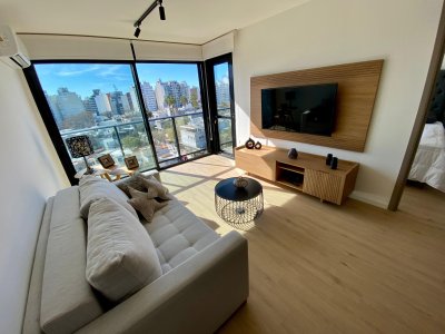 Alquiler apto 1 dormitorio amoblado Living Marina - Pocitos