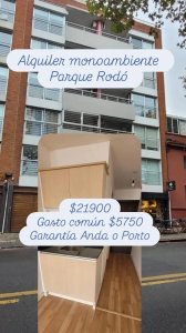 Alquiler monoambiente en Parque Rodó