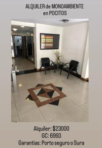 ALQUILER de MONOAMBIENTE en POCITOS 