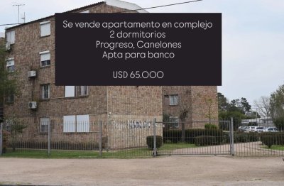 Se vende apartamento de 2 dormitorios, Progreso.