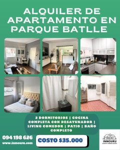 Alquiler de apartamento en Parque Batlle 