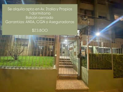 Se alquila apartamento de 1 dormitorio en La Blanqueada 