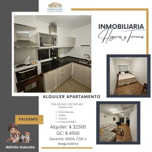 ALQUILER de apartamento en PALERMO