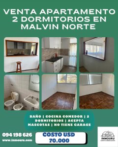 Venta de apartamento en Malvin Norte  