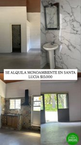 Se alquila monoambiente en zona Santa Lucia 