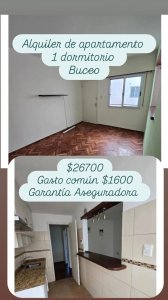 Alquiler de apartamento en Buceo, 1 dormitorio.