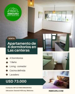 Venta de apartamento de 4 dormitorios en Las canteras