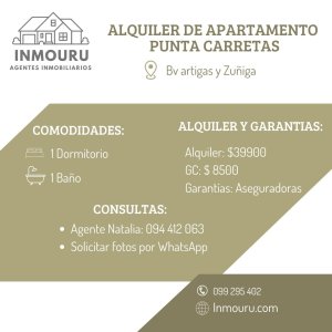Alquiler de apartamento en PUNTA CARRETAS