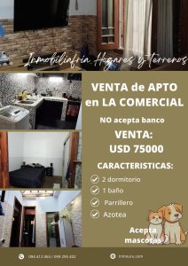 VENTA de apartamento en LA COMERCIAL 