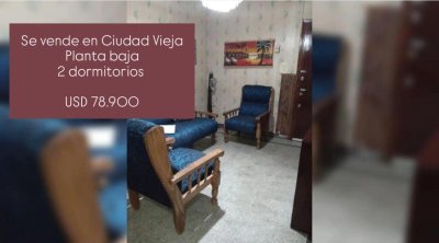 Se vende apartamento en planta baja, 2 dormitorios, Ciudad Vieja