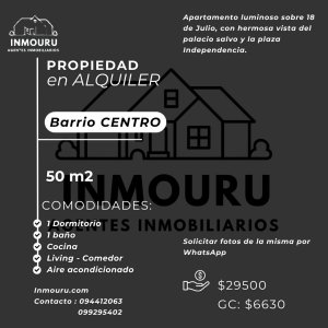 ALQUILER de apartamento en el CENTRO de MONTEVIDEO