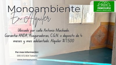 Alquiler de Monoambiente en Jacinto Vera