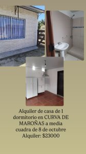 ALQUILER de casa de 1 dormitorio en CURVA DE MAROÑAS  a media cuadra de 8 de octubre