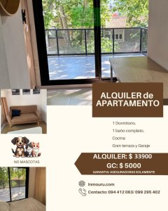 ALQUILER de apartamento en PUNTA CARRETAS
