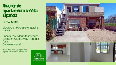 Alquiler de apartamento 2 dormitorios ANTEL ARENA 