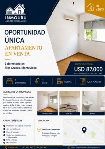 Oportunidad única, Venta de Apartamento un dormitorio en Tres Cruces, Montevideo.