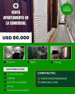 Venta de apartamento en La comercial
