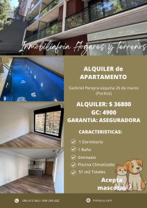 ALQUILER de apartamento en POCITOS