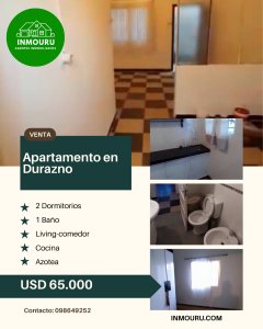 Venta de apartamento tipo casa en Durazno