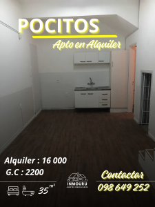Alquiler de Monoambiente  en Pocitos Nuevo