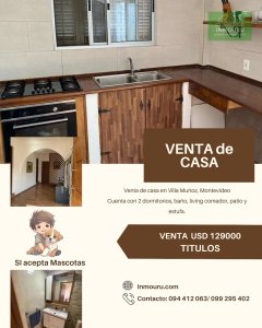 VENTA de casa en VILLA MUÑOZ