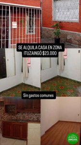 SE ALQUILA CASA EN ZONA ITUZAINGO