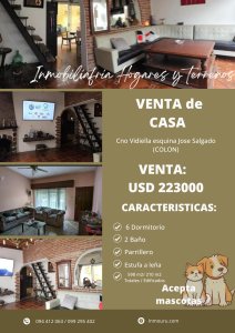 VENTA de HERMOSA casa en BARRIO COLON con excelente ubicacion 