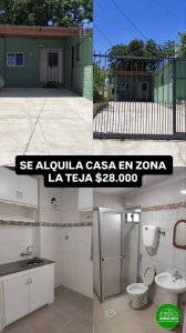 Se alquila casa en zona La Teja