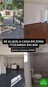 Se alquila casa en Zona Ituzaingo