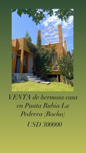 VENTA de hermosa casa de 3 dormitorios en Punta Rubia La Pedrera (Rocha)