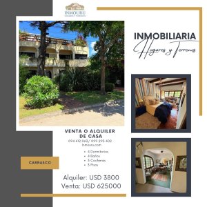 VENTA o ALQUILER de casa en CARRASCO