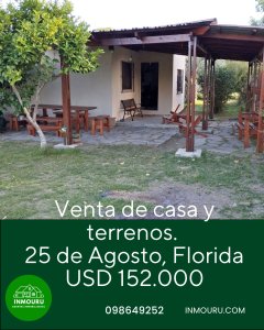 Venta de casa con terrenos en 25 de Agosto, Florida