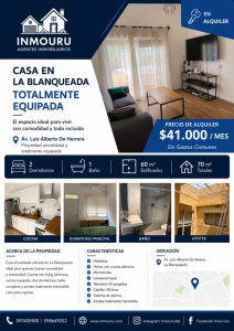 Casa En La Blanqueada Totalmente Equipada