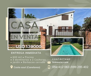 VENTA de casa de 3 dormitorios en COSTA AZUL