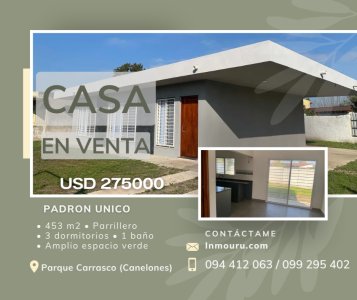 VENTA de casa en PARQUE CARRASCO (Canelones)