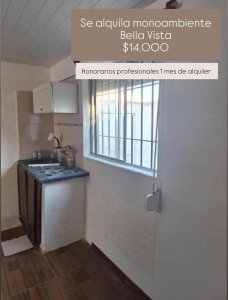 Se alquila monoambiente en Bella Vista