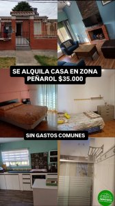 Se alquila casa en Zona Peñarol
