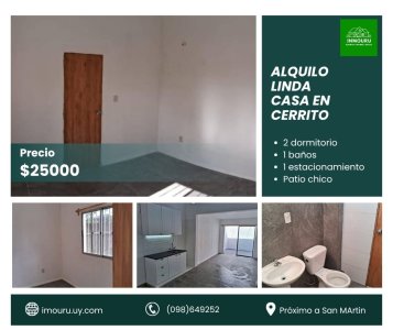 Alquilo Linda Casa a Estrenar en Cerrito