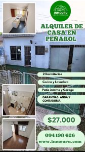 Alquiler de amplia casa en Peñarol